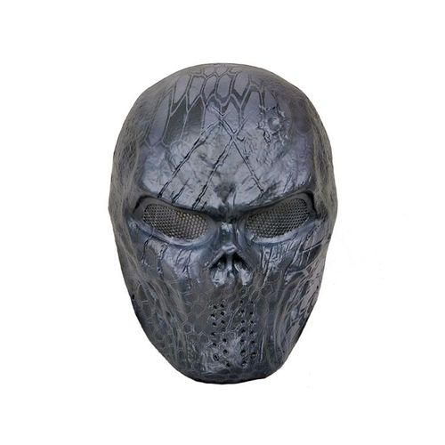 Masque Airsoft Paintball Armée Fibre De Verre Solide Bonne Qualité Avec Grille Et Mousse Intérieure Coloris Gris, Argenté, Noir, Or Et Autres Pour Protection Cosplay Déguisement. Black Sugar Paris