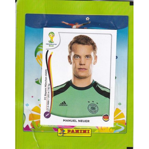 Carte Panini Fifa World Cup 2014 - Brasil - Manuel Neuer - 490 -