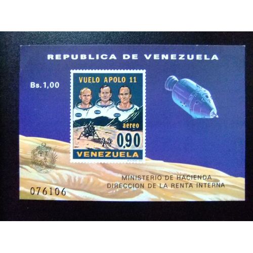 Venezuela 1969 Apollo Xi Yvert Nº Bloc 16 ** Mnh 