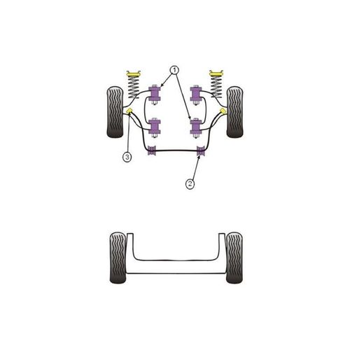 2x Silent-Blocs De Barre Anti-Roulis Renault R19 16s - D23mm