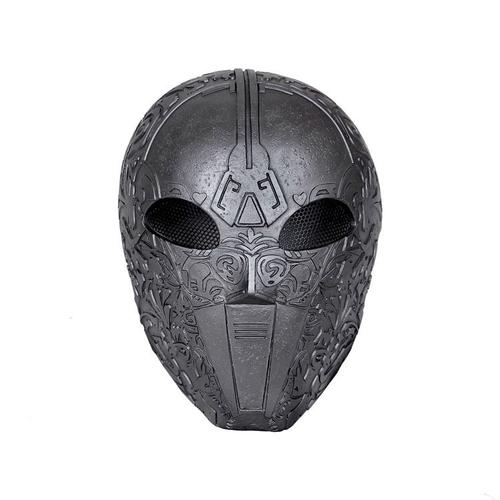 Masque Airsoft Paintball Armée Fibre De Verre Solide Bonne Qualité Avec Grille Et Mousse Intérieure Coloris Gris, Argenté, Noir, Or Et Autres Pour Protection Cosplay Déguisement. Black Sugar Paris