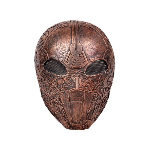 Masque Airsoft Paintball Armée Fibre De Verre Solide Bonne Qualité Avec Grille Et Mousse Intérieure Coloris Gris, Argenté, Noir, Or Et Autres Pour Protection Cosplay Déguisement. Black Sugar Paris