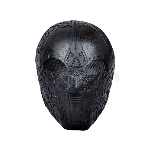 Masque Airsoft Paintball Armée Fibre De Verre Solide Bonne Qualité Avec Grille Et Mousse Intérieure Coloris Gris, Argenté, Noir, Or Et Autres Pour Protection Cosplay Déguisement. Black Sugar Paris