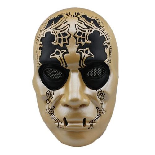 Masque Airsoft Paintball Fibre De Verre Solide Bonne Qualité Avec Grille Et Mousse Intérieure Coloris Or, Noir, Gris Et Autres Pour Cosplay Déguisement Alien Dark Vador Visage. Black Sugar Paris
