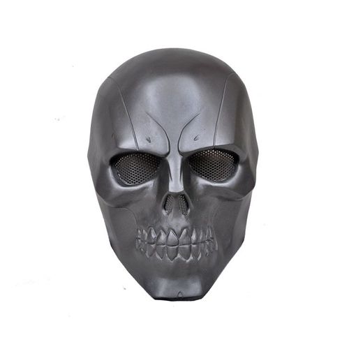 Masque Airsoft Paintball Fibre De Verre Solide Bonne Qualité Avec Grille Et Mousse Intérieure Coloris Or, Noir, Gris Et Autres Pour Cosplay Déguisement Alien Dark Vador Visage. Black Sugar Paris