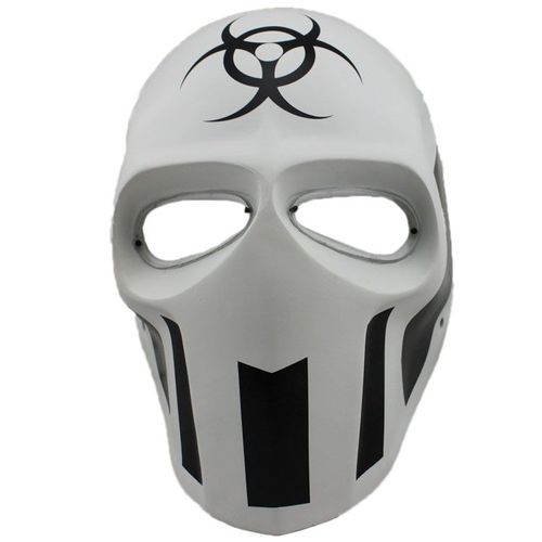 Masque Airsoft Paintball Fibre De Verre Solide Bonne Qualité Avec Grille Et Mousse Intérieure Plusieurs Coloris Pour Protection Cosplay Déguisement Armée Radioactif Apocalypse. Black Sugar Paris