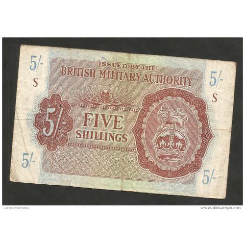 Billet Five Schillings British Military Authority 1942