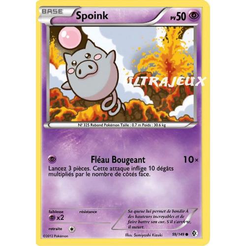 Pokémon - 59/149 - Noir & Blanc - Frontières Franchies - Spoink - Commune