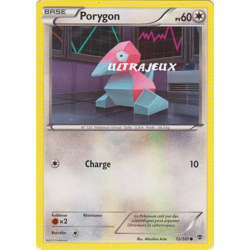 Pokémon - 72/101 - Noir & Blanc - Explosion Plasma - Porygon - Commune