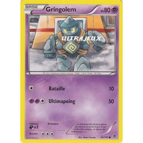 Pokémon - 45/101 - Noir & Blanc - Explosion Plasma - Gringolem - Commune