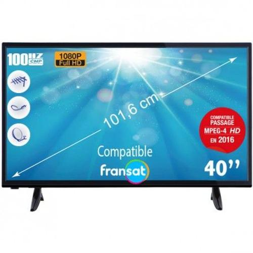 TELEFUNKEN TV LED Full HD 1080p 101,6 cm - décodeur satellite intégré - compatible FRANSAT