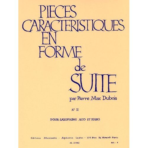 À La Russe - Extrait N° 2 De "Pièces Caractéristiques En Forme De Suite" Pour Saxophone Alto Et Piano
