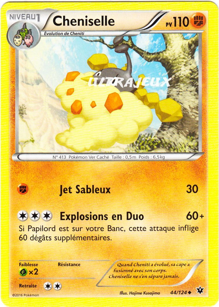 Pokémon - 44/124 - Xy - Impact Des Destins - Cheniselle - Peu Commune