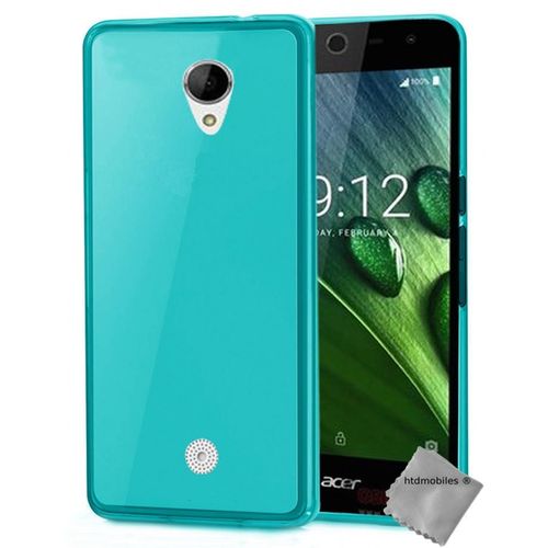 Housse Etui Coque Pochette Silicone Gel Fine Pour Acer Liquid Zest 4g Z528 + Film Ecran - Bleu