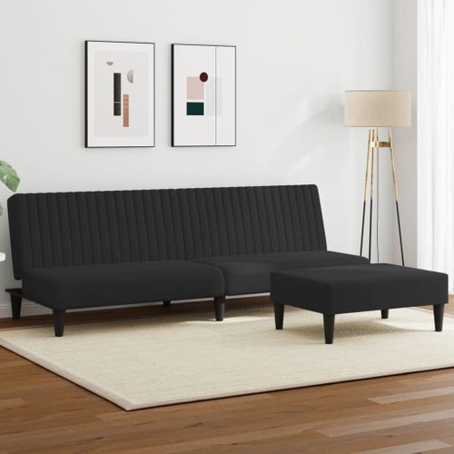 Vidaxl Ensemble De Canapés 2 Pcs Noir Velours
