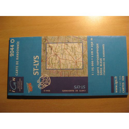 Carte De Randonnée Ign 2044o St Lys