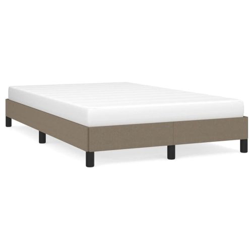 Vidaxl Cadre De Lit Sans Matelas Taupe 120x190 Cm Tissu