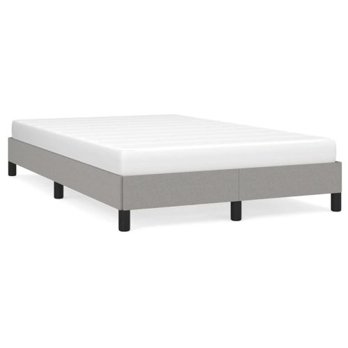 Vidaxl Cadre De Lit Sans Matelas Gris Clair 120x190 Cm Tissu