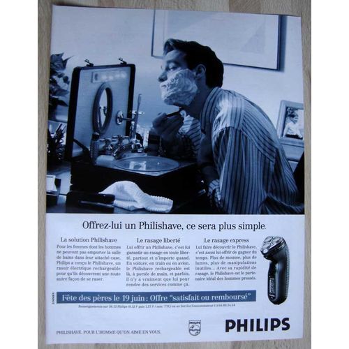 Publicité Papier - Rasoir Électrique "Philishave" De Philips De 1994