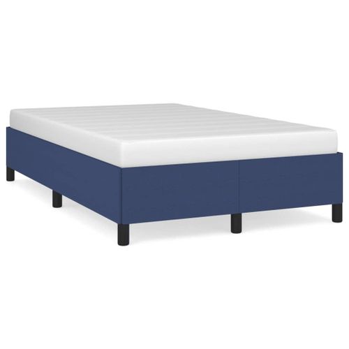 Vidaxl Cadre De Lit Sans Matelas Bleu 120x190 Cm Tissu