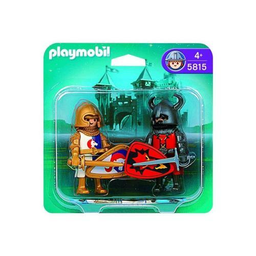 Playmobil Knights 5815 - Duo Chevalier Dragon Rouge Et Chevalier Licorne