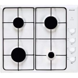 Brandt BPE6410W - Table de cuisson au gaz - 4 plaques de cuisson - Niche - largeur : 56 cm - profondeur : 49 cm - blanc