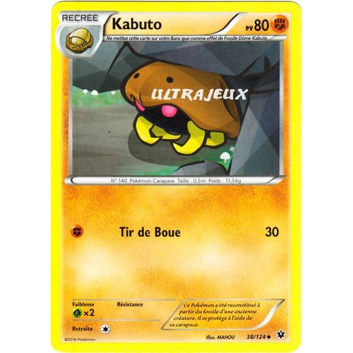 Pokémon - 38/124 - Kabuto - Xy - Impact Des Destins - Peu Commune
