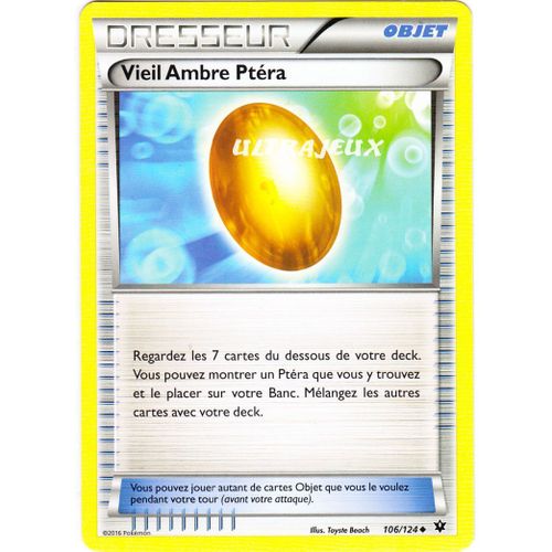 Pokémon - 106/124 - Xy - Impact Des Destins - Vieil Ambre Ptéra - Peu Commune