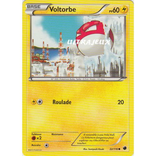 Pokémon - 32/122 - Noir & Blanc - Glaciation Plasma - Voltorbe - Commune