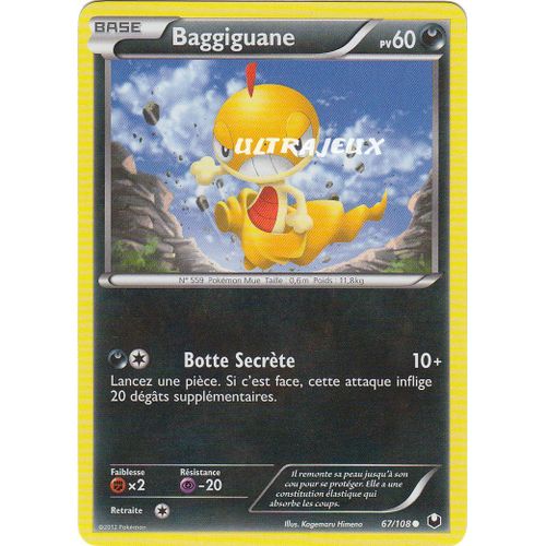 Pokémon - 67/108 - Baggiguane - Noir & Blanc - Explorateurs Obscurs - Commune