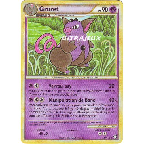 Pokémon - 23/103 - Heartgold Soulsilver Triomphe - Groret - Rare
