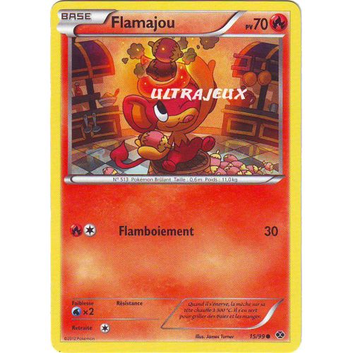 Pokémon - 15/99 - Noir & Blanc - Destinées Futures - Flamajou - Commune