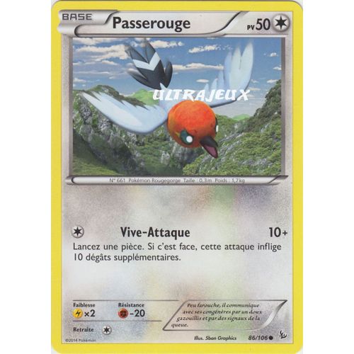 Pokémon - 86/106 - Xy - Étincelles - Passerouge - Commune