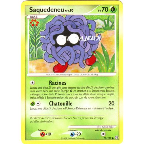 Pokémon - 78/106 - Diamant Et Perle : Tempête - Saquedeneu Niv.10 - Commune