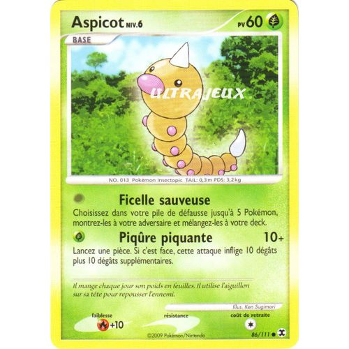 Pokémon - 86/120 - Platine - Rivaux Emergeants - Aspicot Niv.6 - Commune