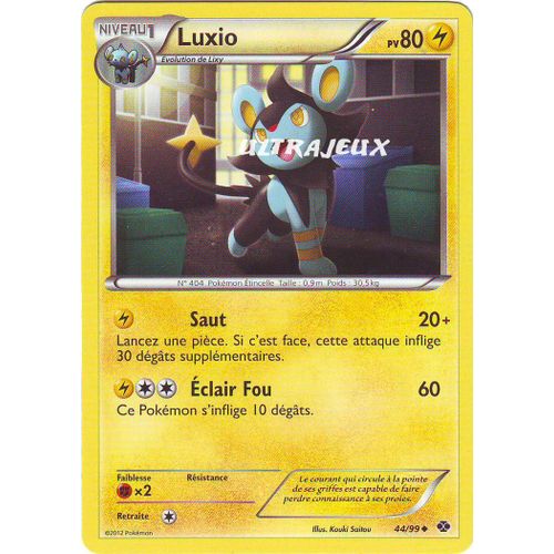 Pokémon - 44/99 - Noir & Blanc - Destinées Futures - Luxio - Peu Commune