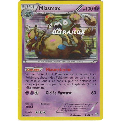 Pokémon - 54/128 - Noir & Blanc - Dragons Exaltés - Miasmax - Holo Rare