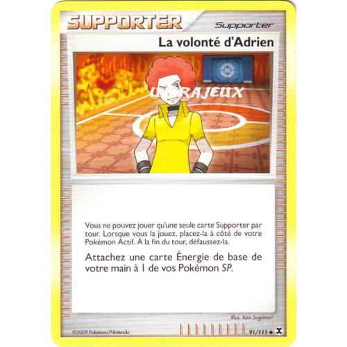 Pokémon - 91/120 - La Volonté D'adrien - Platine - Rivaux Emergeants - Peu Commune