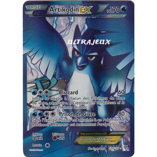 Pokémon - 132/138 - Noir & Blanc - Tempête Plasma - Artikodin Ex De Team Plasma - Ultra Rare