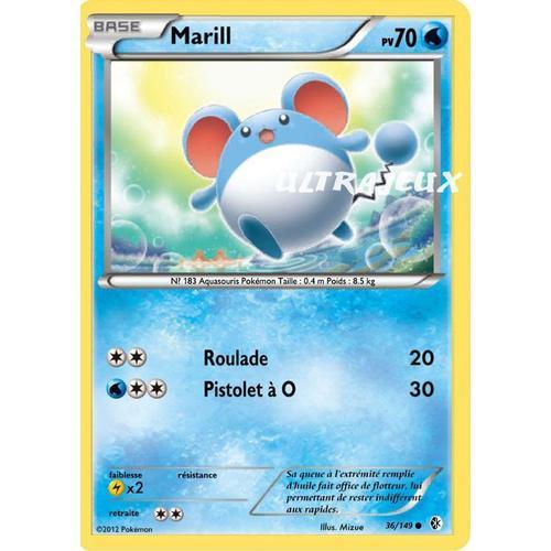 Pokémon - 36/149 - Noir & Blanc - Frontières Franchies - Marill - Commune