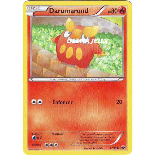 Pokémon - 17/99 - Noir & Blanc - Destinées Futures - Darumarond - Commune