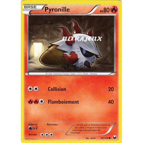 Pokémon - 20/108 - Noir & Blanc - Explorateurs Obscurs - Pyronille - Commune