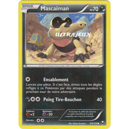Pokémon - 64/108 - Noir & Blanc - Explorateurs Obscurs - Mascaïman - Commune