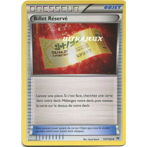 Pokémon - 147/162 - Billet Réservé - Xy - Impulsion Turbo - Peu Commune