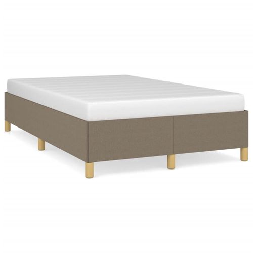 Vidaxl Cadre De Lit Sans Matelas Taupe 120x190 Cm Tissu