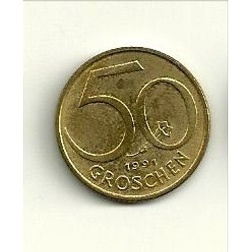 Pièce De 50 Groschen 1991 Autriche