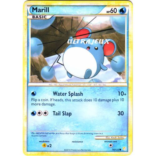 Pokémon (En) - 74/124 - Heartgold Soulsilver - Marill - Commune