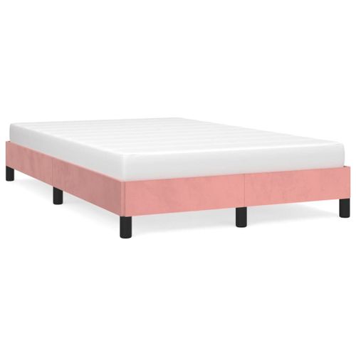 Vidaxl Cadre De Lit Sans Matelas Rose 120x190 Cm Velours