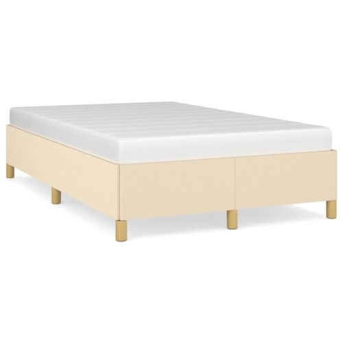 Vidaxl Cadre De Lit Sans Matelas Crème 120x190 Cm Tissu