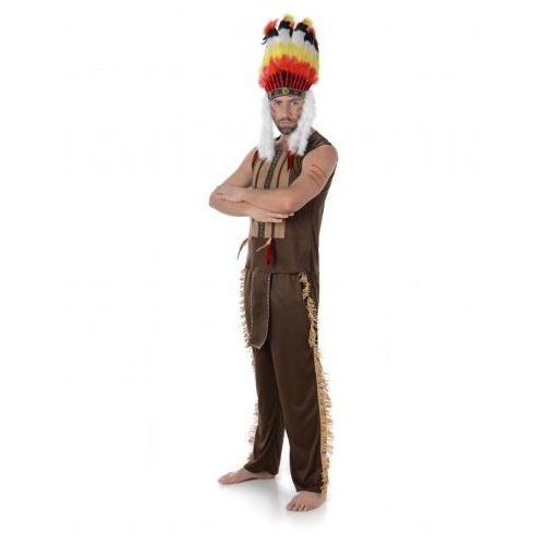 Déguisement Chef Indien Homme, Taille Medium